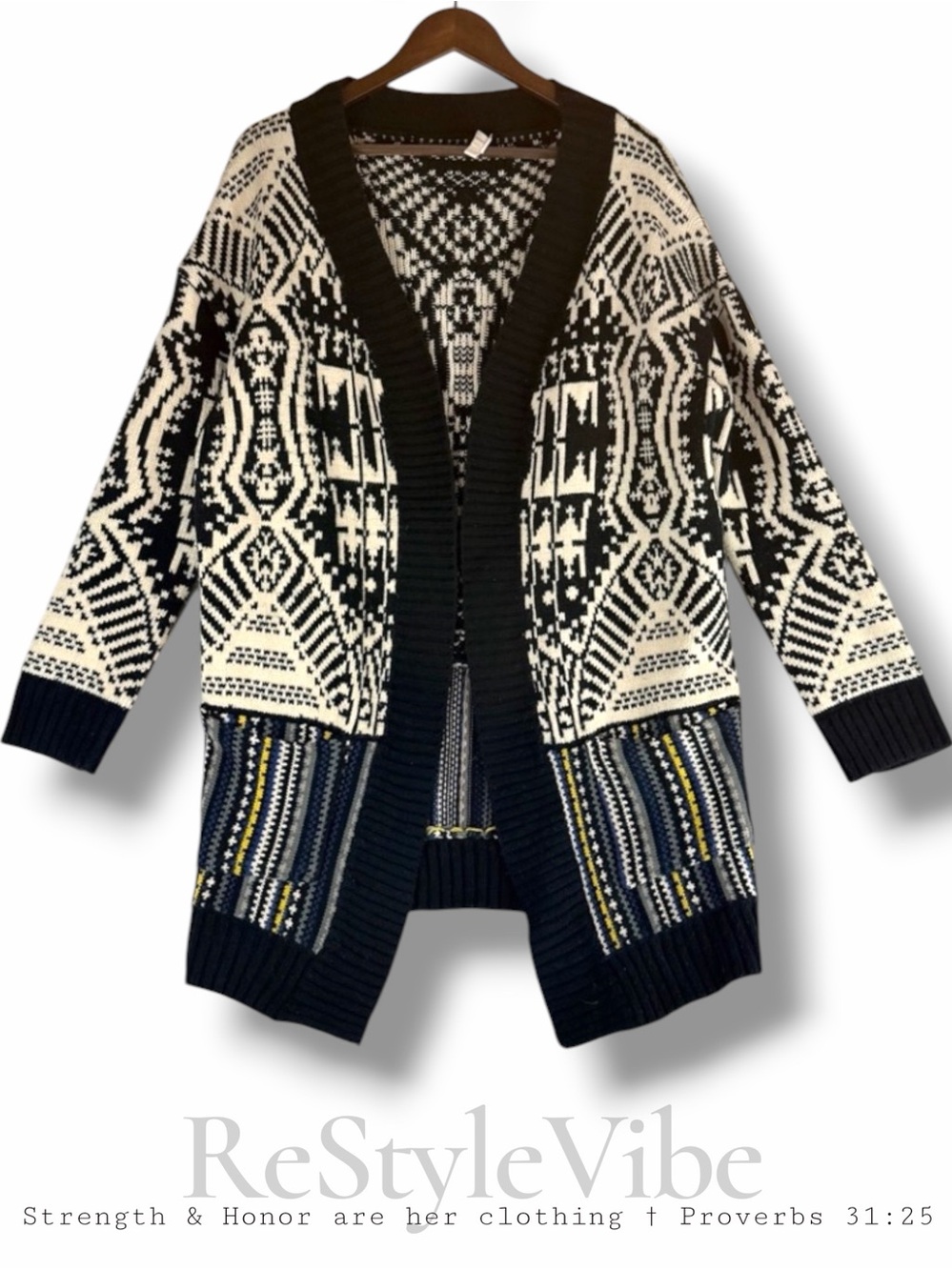 FREEWAY Women’s Size S Sweater Cardigan Tunic Length Open Front ANTHROPOLOGIE